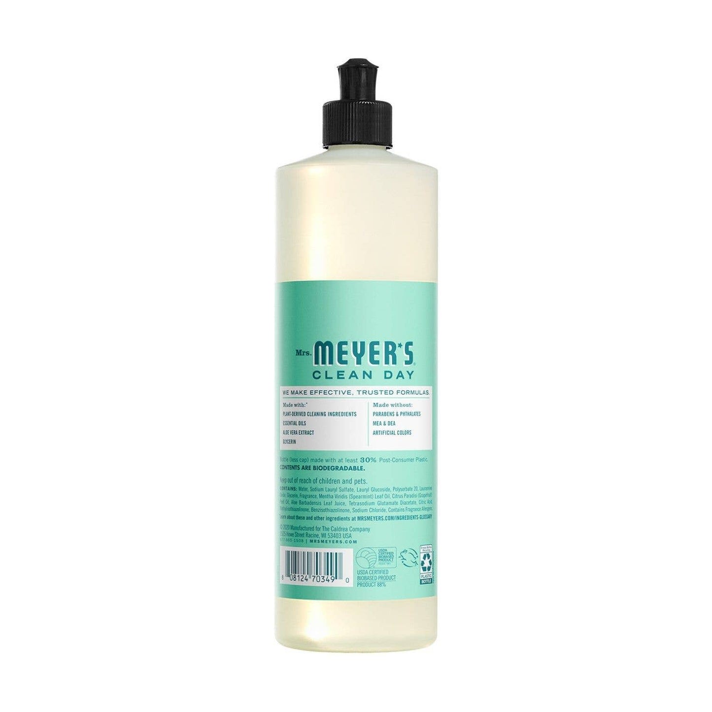 Mrs. Meyer's Clean Day Liquid Dish Soap, Mint, 16oz