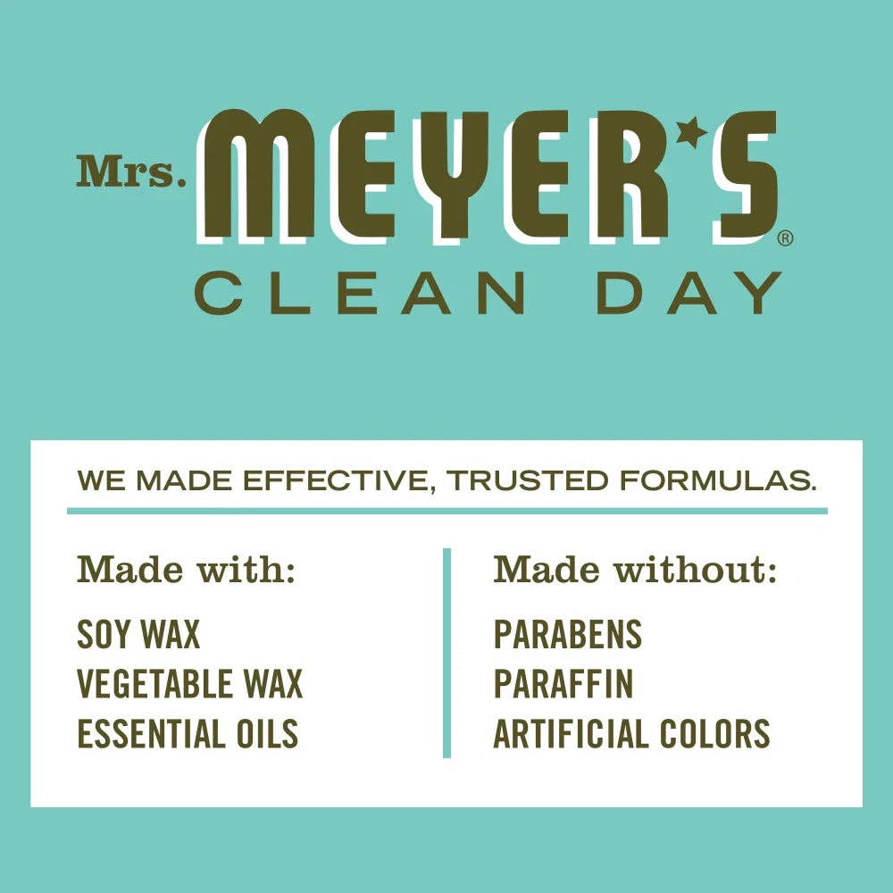 Mrs. Meyer's Clean Day Soy Candle, Basil, 4.9 Oz