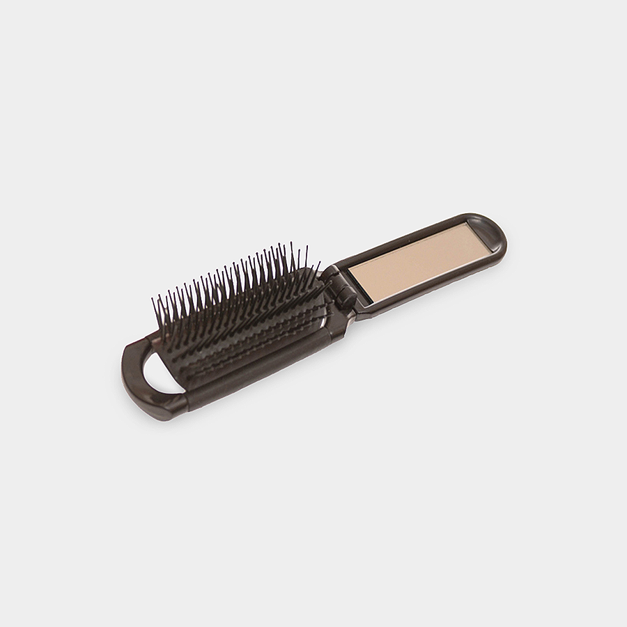 Compact Brush Mirror Duo: Red