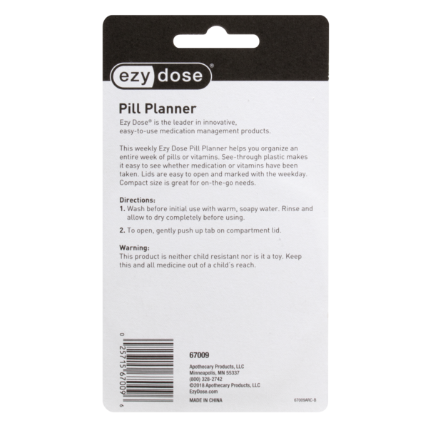 Ezy Dose® Weekly 7-Sided Pill Planner (Medium)
