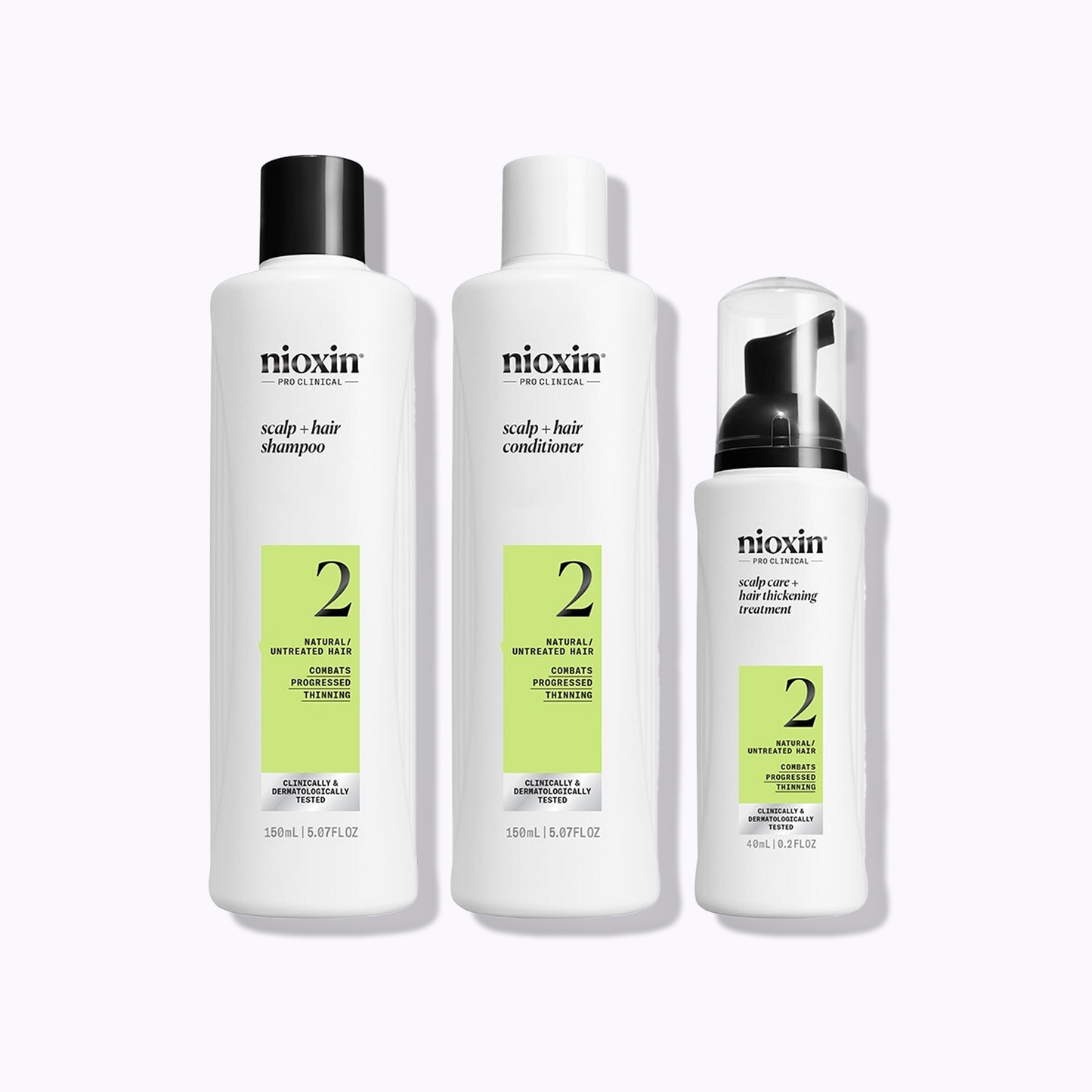 Nioxin System 2 Kit for Natural Hair with Progressed Thinning: Trial Size