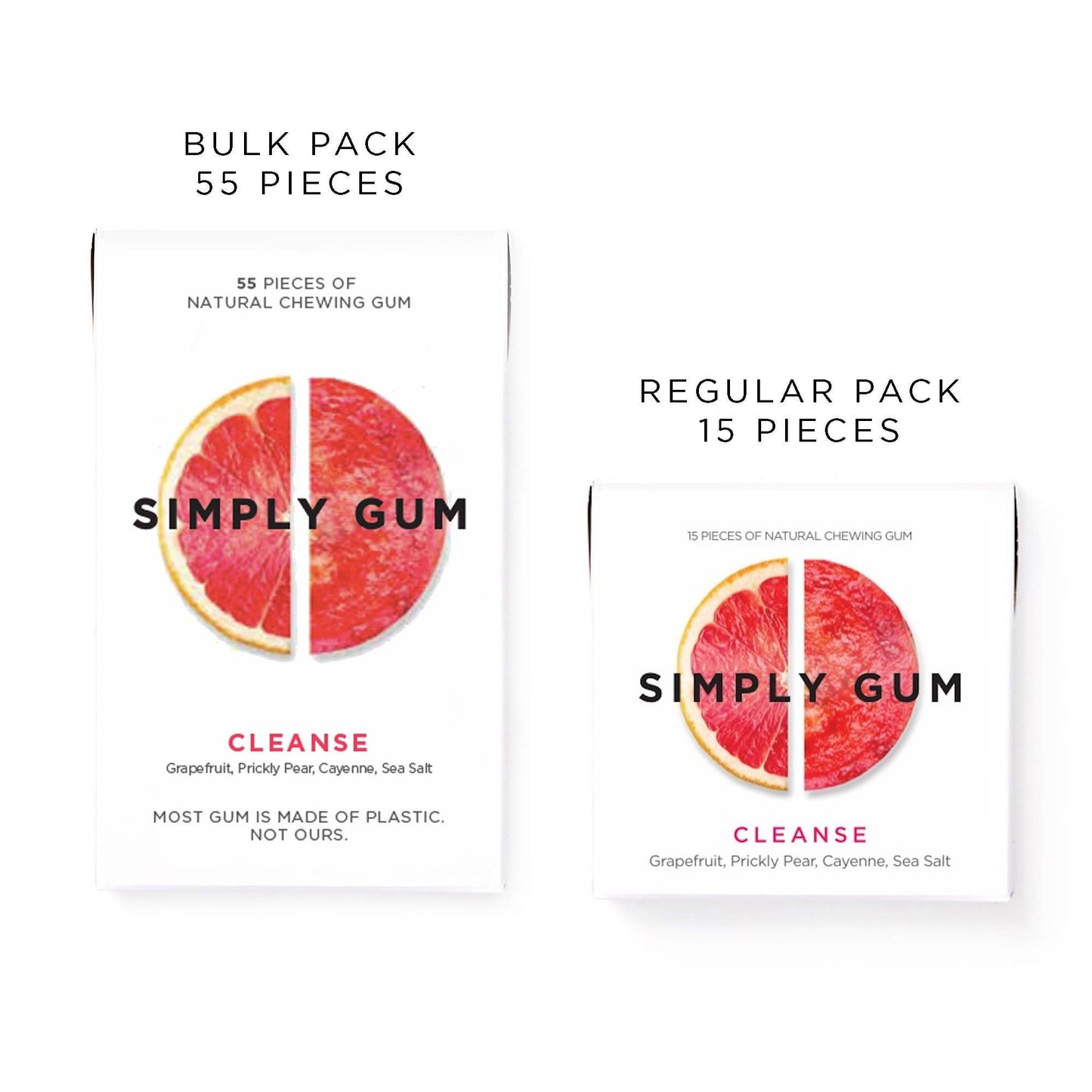 Cleanse Chewing Gum 55ct - Natural + Plastic-Free | 6 Pk
