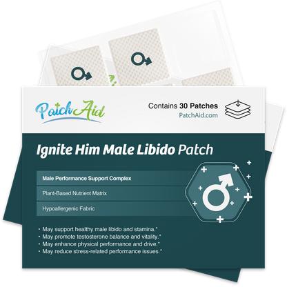 Ignite Him Patch - Male Vitality & Performance: 12-Pack with Display Case