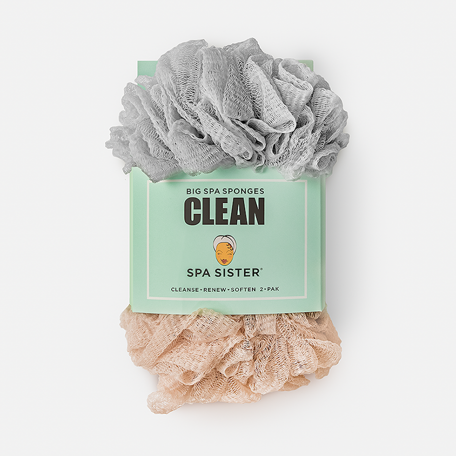 Clean Big Spa Sponges 100g: Green / Marine Mist / 11oz