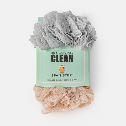 Clean Big Spa Sponges 100g: Green / Marine Mist / 11oz