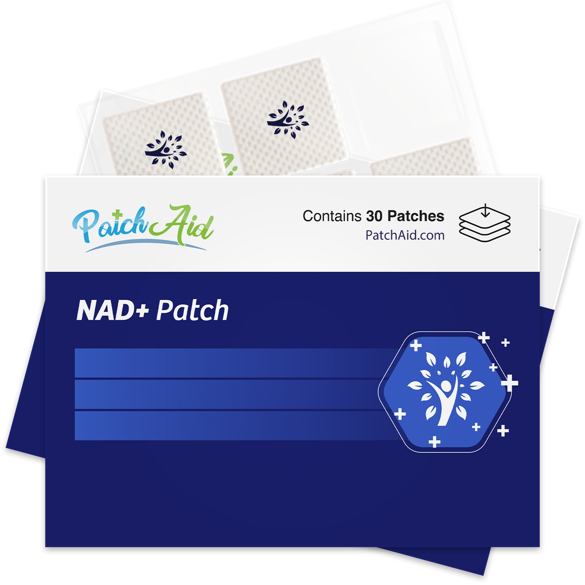 NAD+ Patch - Easy Daily Wellness & Self-Care: 12-Pack with Display Case