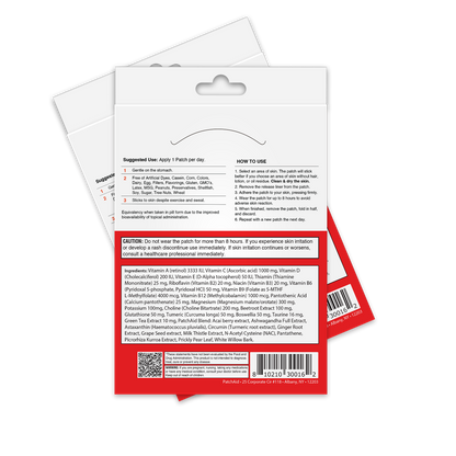 Night Out Recovery Patch - Fast Recovery & Vitamin Support: 12-Pack with Display Case