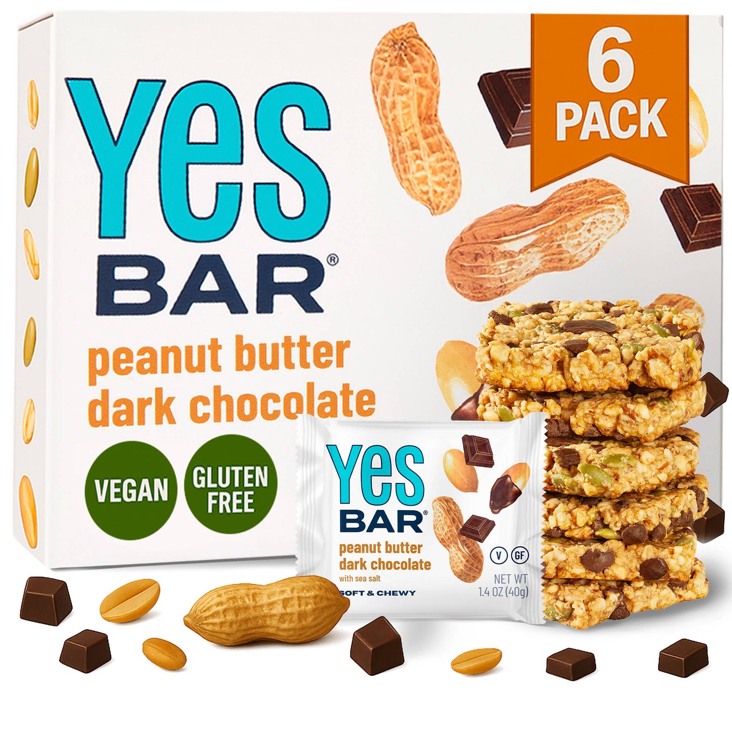 Peanut Butter Dark Chocolate - Premium Real Food Snack Bar