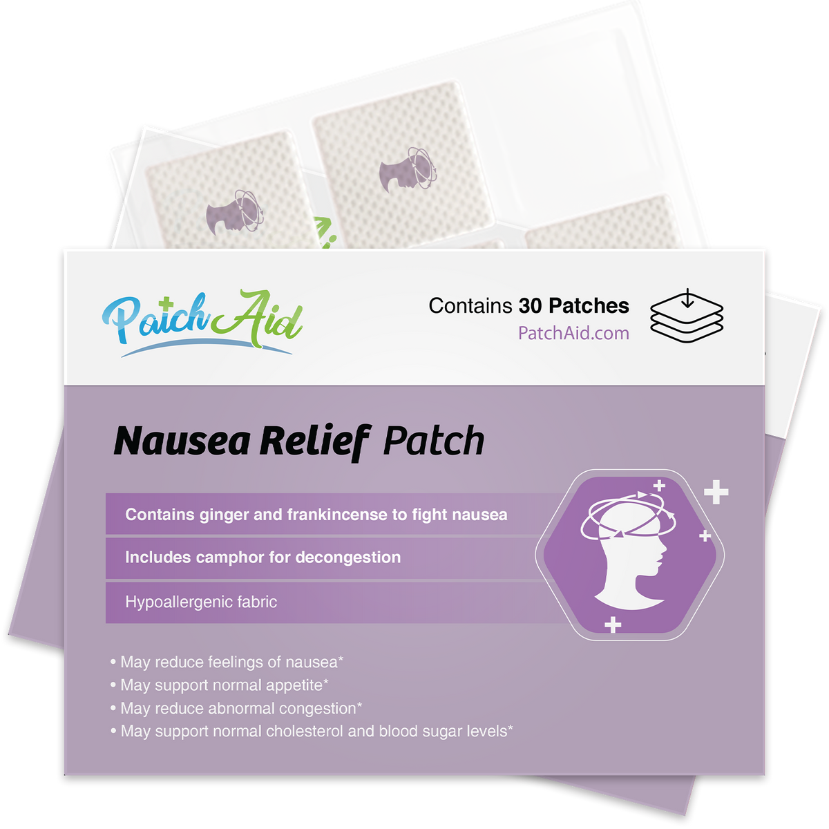 Nausea Relief Patch - Gentle & Natural Nausea Remedy: 12-Pack with Display Case