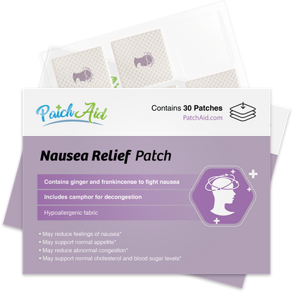 Nausea Relief Patch - Gentle & Natural Nausea Remedy: 12-Pack with Display Case