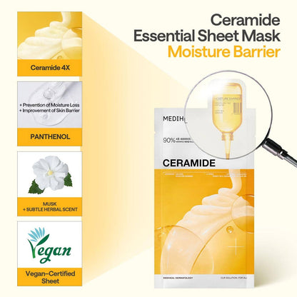 Mediheal Ceramide Essential Mask – 4X Ceramide + Moisture Barrier Repair – Wholesale K-Beauty