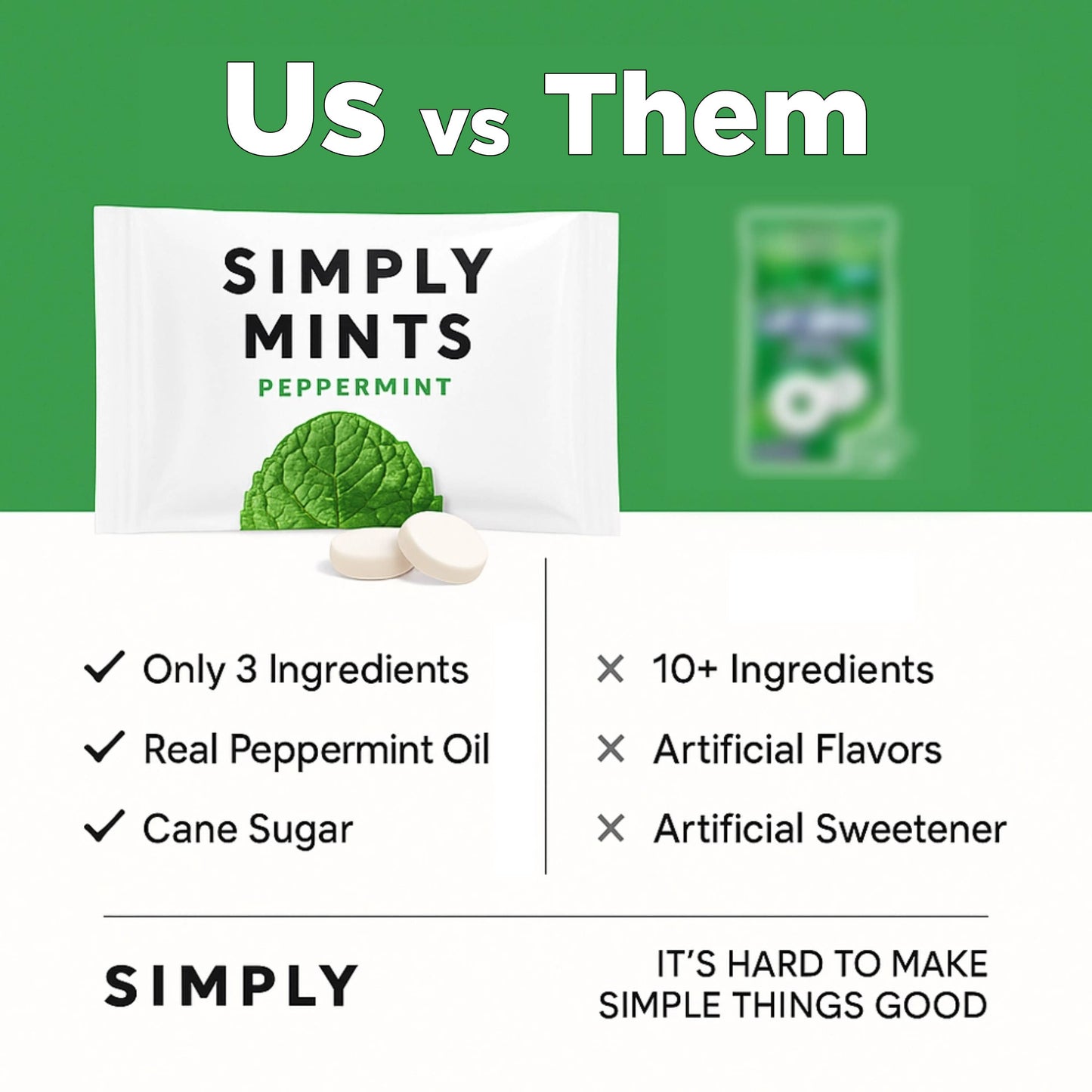 Simply Individually Wrapped Mints - Peppermint