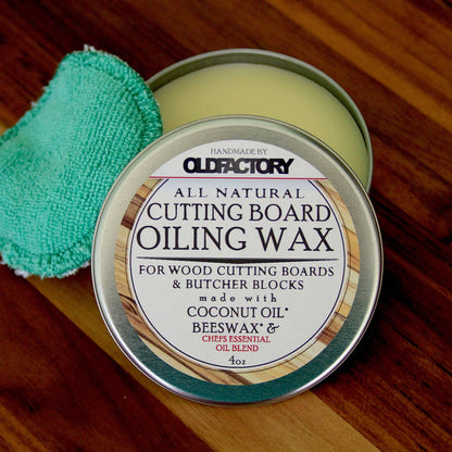 All Natural Cutting Board Oiling Wax 4oz Tin: Chef's Blend