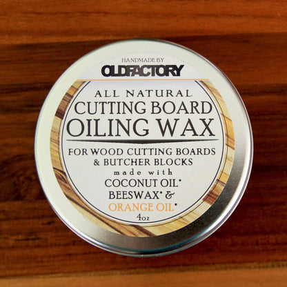 All Natural Cutting Board Oiling Wax 4oz Tin: Chef's Blend