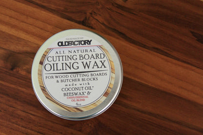 All Natural Cutting Board Oiling Wax 4oz Tin: Chef's Blend