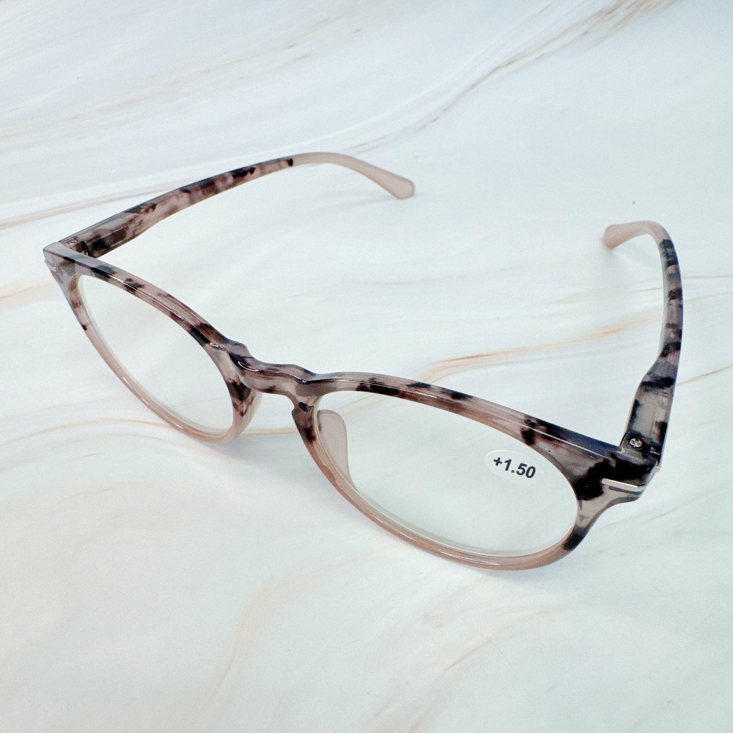 Color Tortoise Reading Glasses: Blue Mint / 1.5