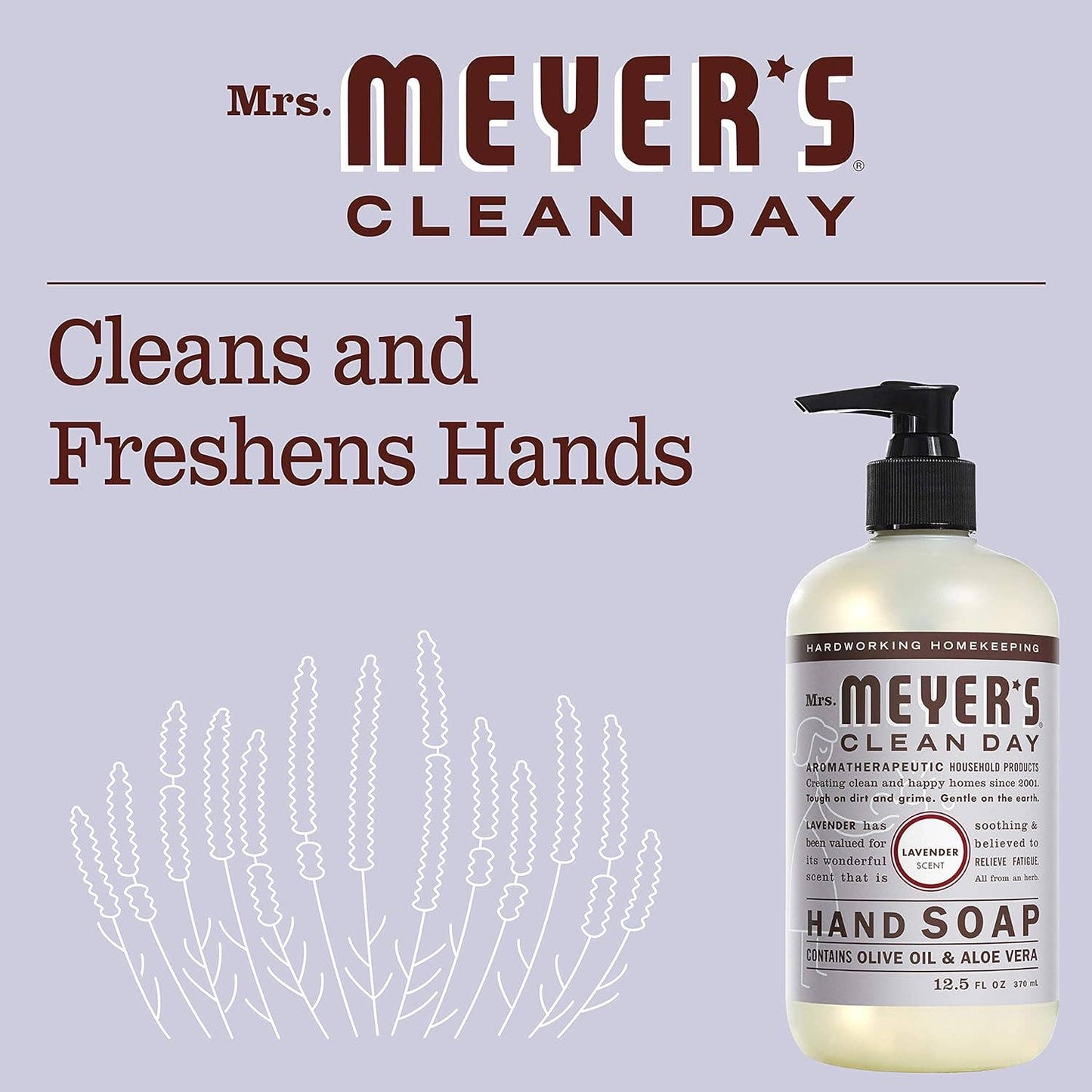Mrs. Meyers Clean Day Liquid Hand Soap, Lavender, 12.5 oz