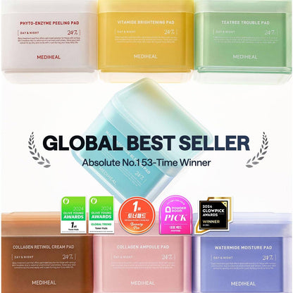 Mediheal Retinol Collagen Lifting Toner Pad – Firming Vegan Pads with Pure Retinol & Dual Collagen | Wholesale K-Beauty
