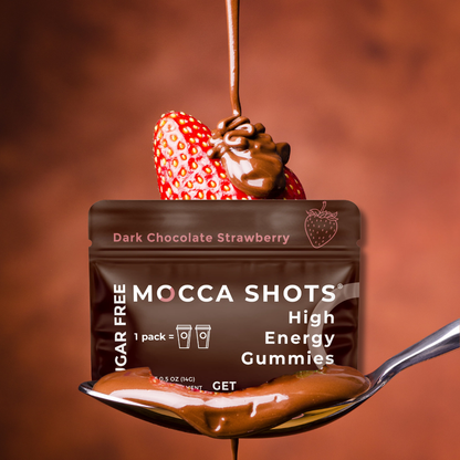 Mocca Shots Energy Gummies SUGAR FREE | 12-Pack, Strawberry