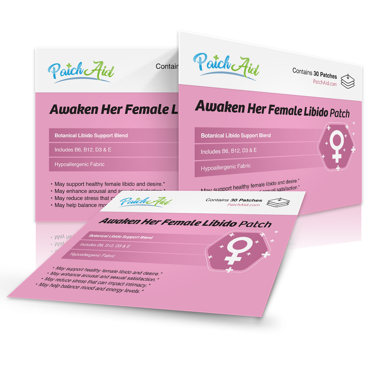 Awaken Her Female Libido Patch - Desire & Energy Support: 12-Pack with Display Case