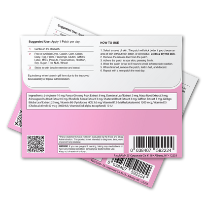 Awaken Her Female Libido Patch - Desire & Energy Support: 12-Pack with Display Case