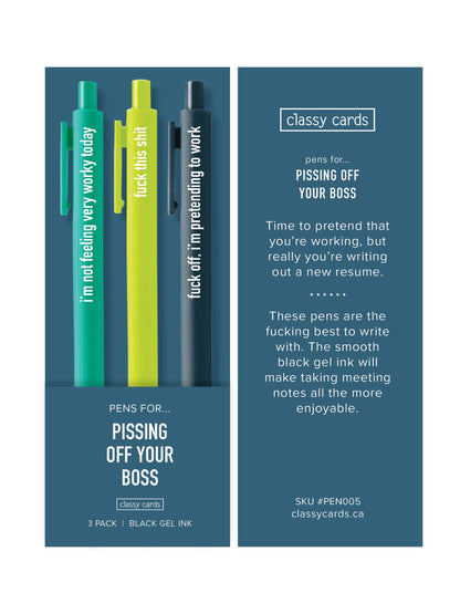 Pissing Off Your Boss Pens