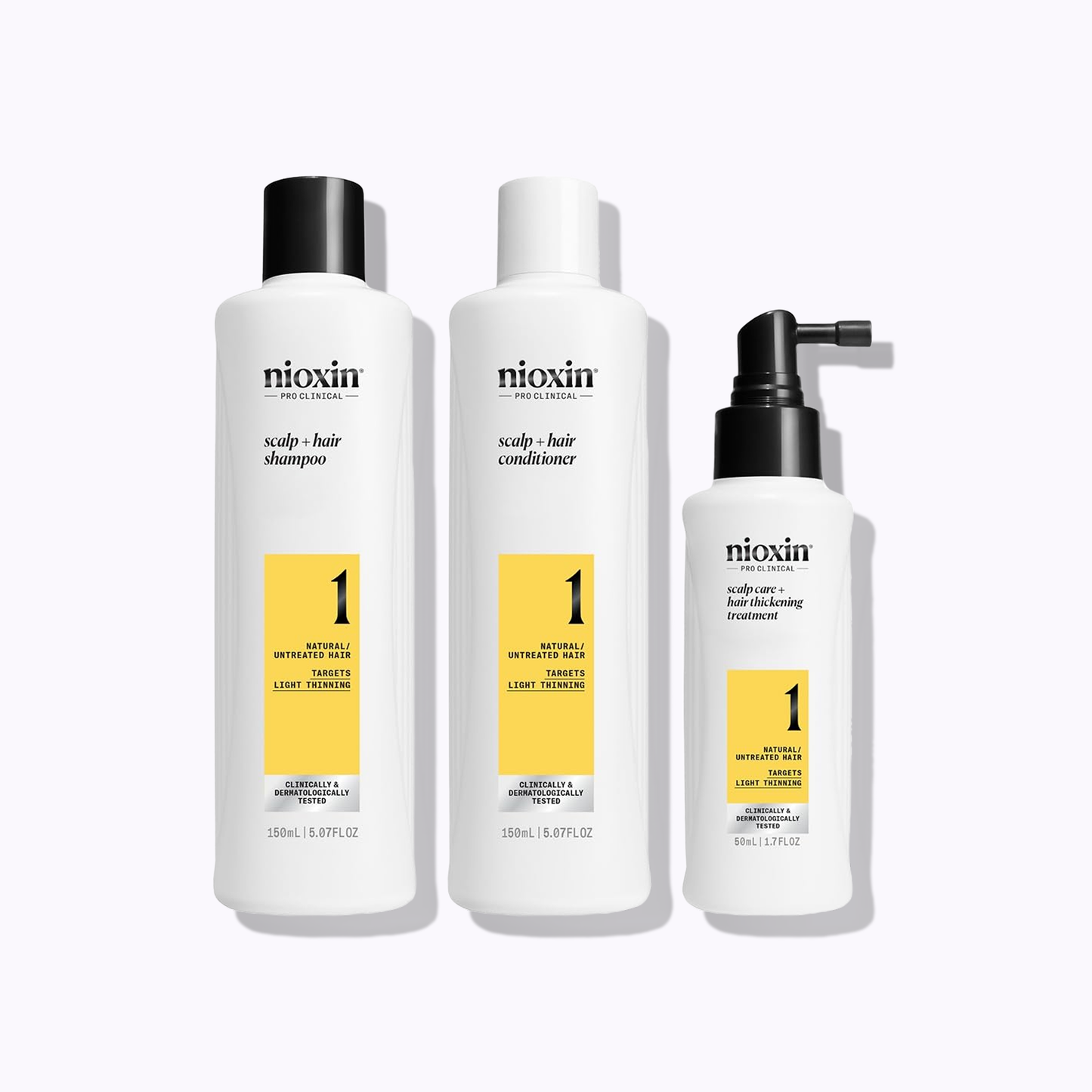 Nioxin System 1 Kit for Natural Untreated Hair with Light Thinning: Trial Size