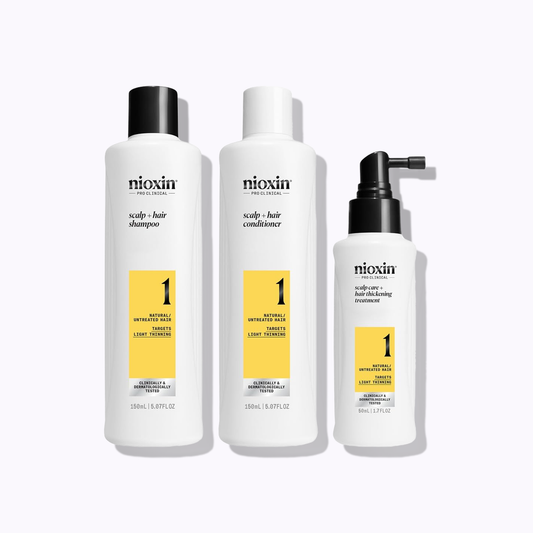 Nioxin System 1 Kit for Natural Untreated Hair with Light Thinning: Trial Size