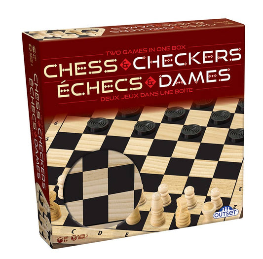 CHESS & CHECKERS - Two Timeless Strategy Games in One Box