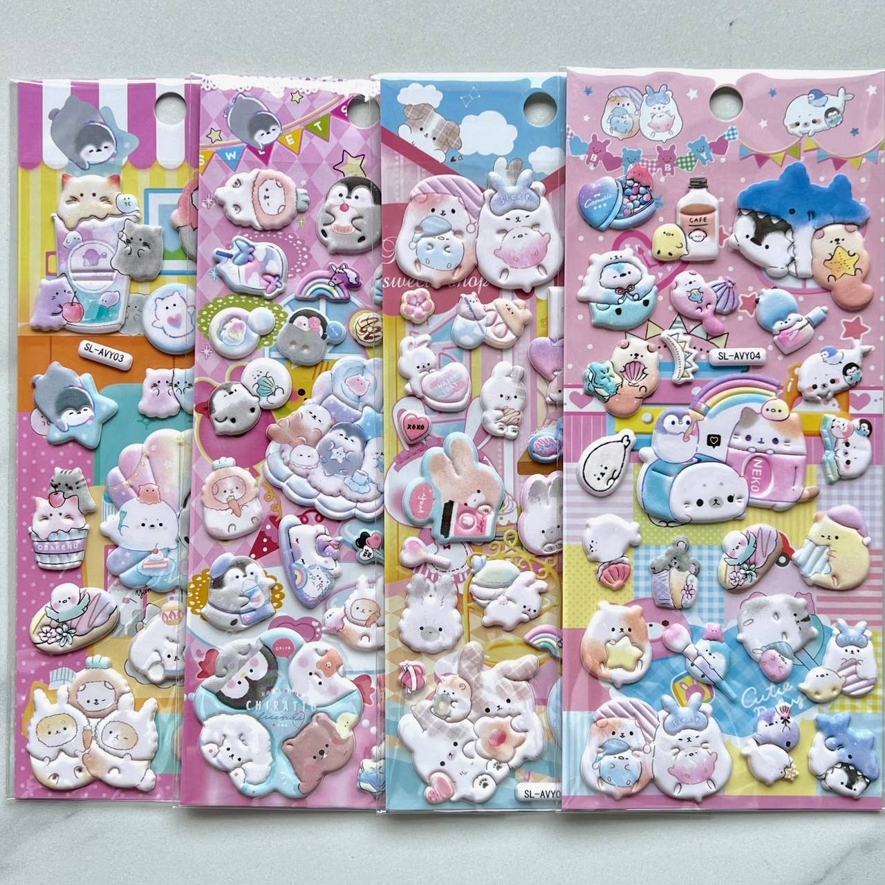 11016 Big Puffy Puffy Assorted Stickers-12