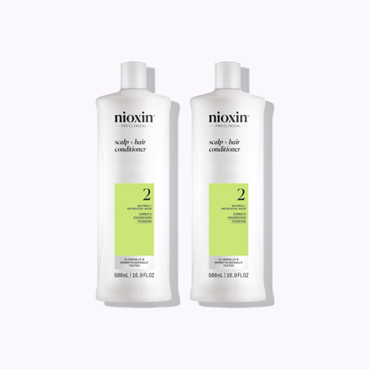 Nioxin System 2 Scalp + Hair Conditioner: 2 Pack / 10.1 fl oz