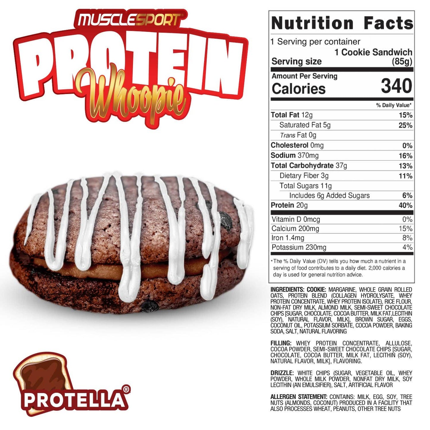 Protein Whoopie Cookie - 6 Pack : Red Velvet