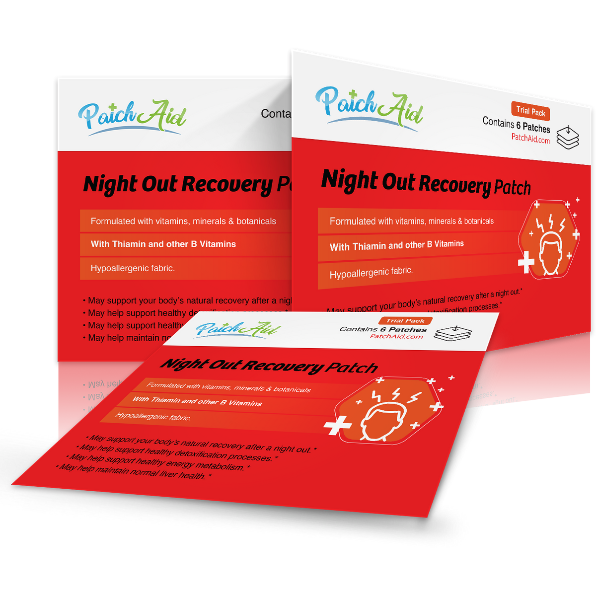 Night Out Recovery Patch - Fast Recovery & Vitamin Support: 12-Pack with Display Case
