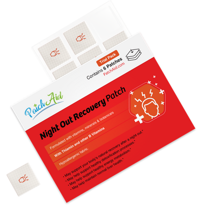 Night Out Recovery Patch - Fast Recovery & Vitamin Support: 12-Pack with Display Case