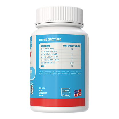 UBAVET Joint Support Chew Tablets for Dog & Cats: 90 ct