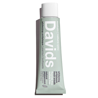 Davids travel size premium toothpaste  /  peppermint