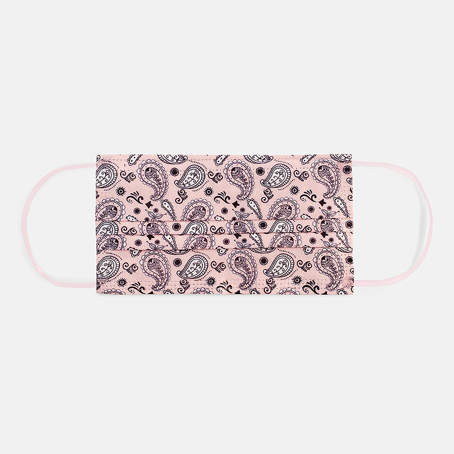 Paisley Face Masks 20pk 3ply Disposable, Non-medical