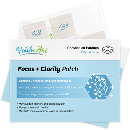 Focus and Clarity Patch - Cognitive & Memory Function: 12-Pack with Display Case