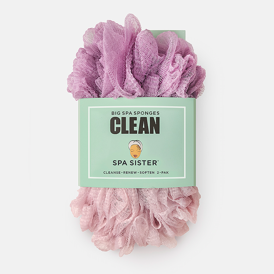 Clean Big Spa Sponges 100g: Green / Marine Mist / 11oz