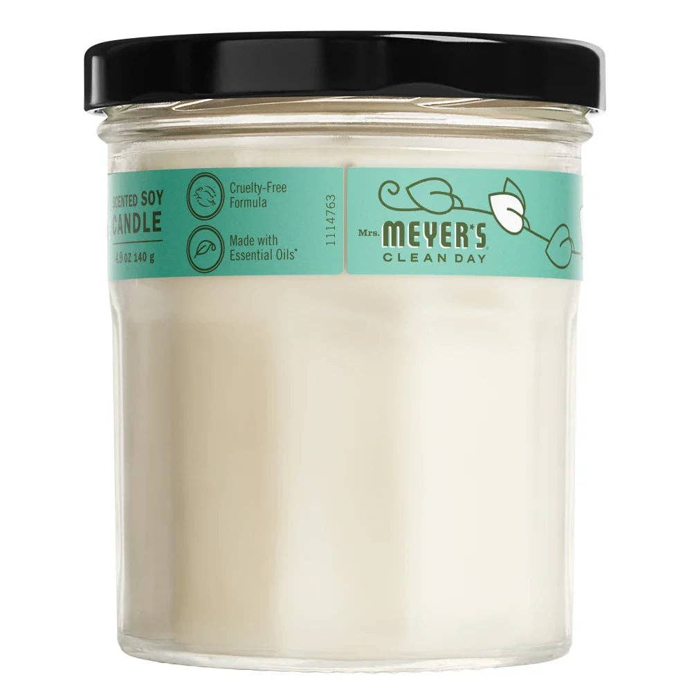 Mrs. Meyer's Clean Day Soy Candle, Basil, 4.9 Oz