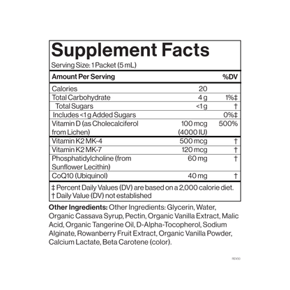 Liposomal Vitamin D3 + K2 + CoQ10 [new 2025]