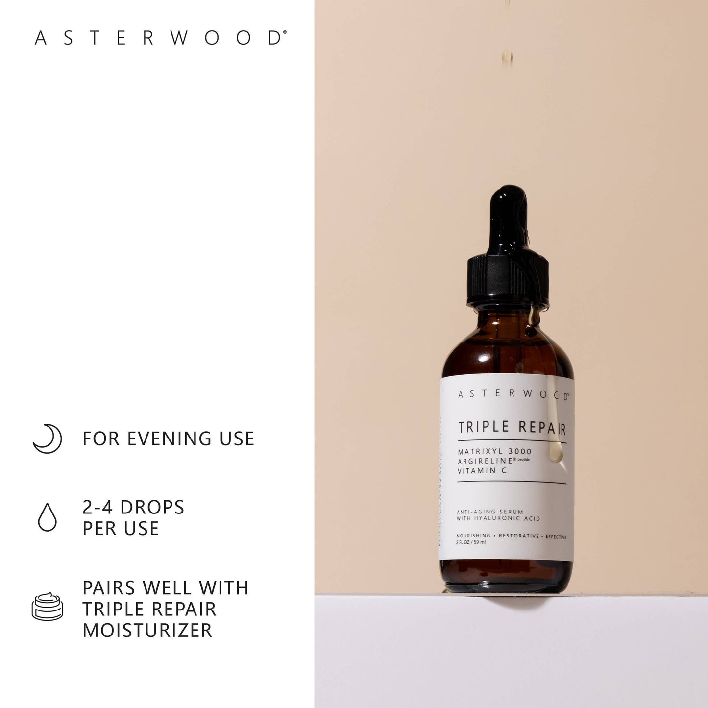 Triple Repair Matrixyl 3000 + Argireline + Vitamin C Serum: 4OZ