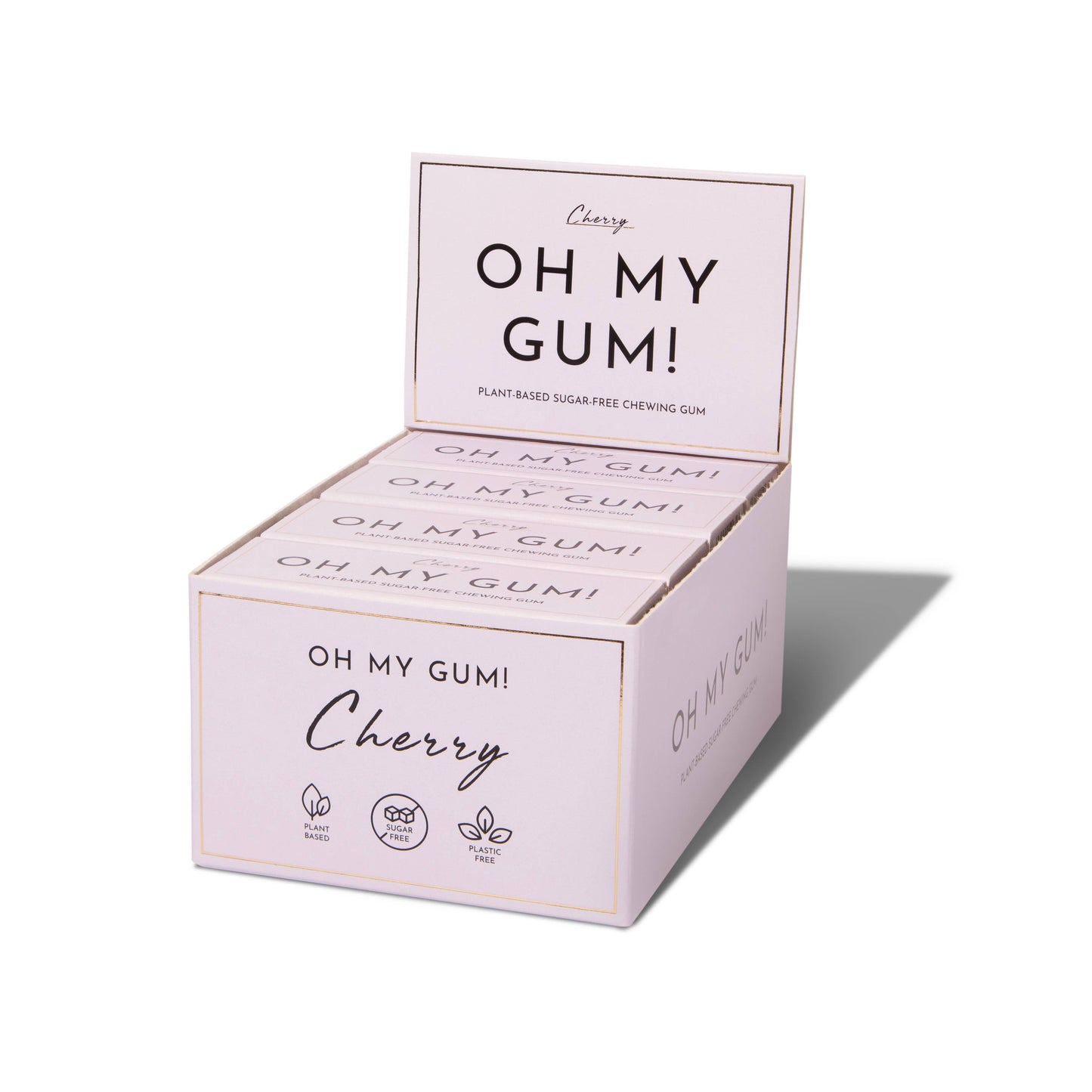 Cherry Chewing Gum - Plastic-free | Sugar-free | Plant-based