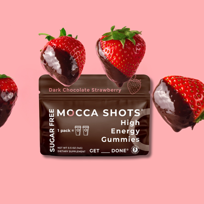 Mocca Shots Energy Gummies SUGAR FREE | 12-Pack, Strawberry