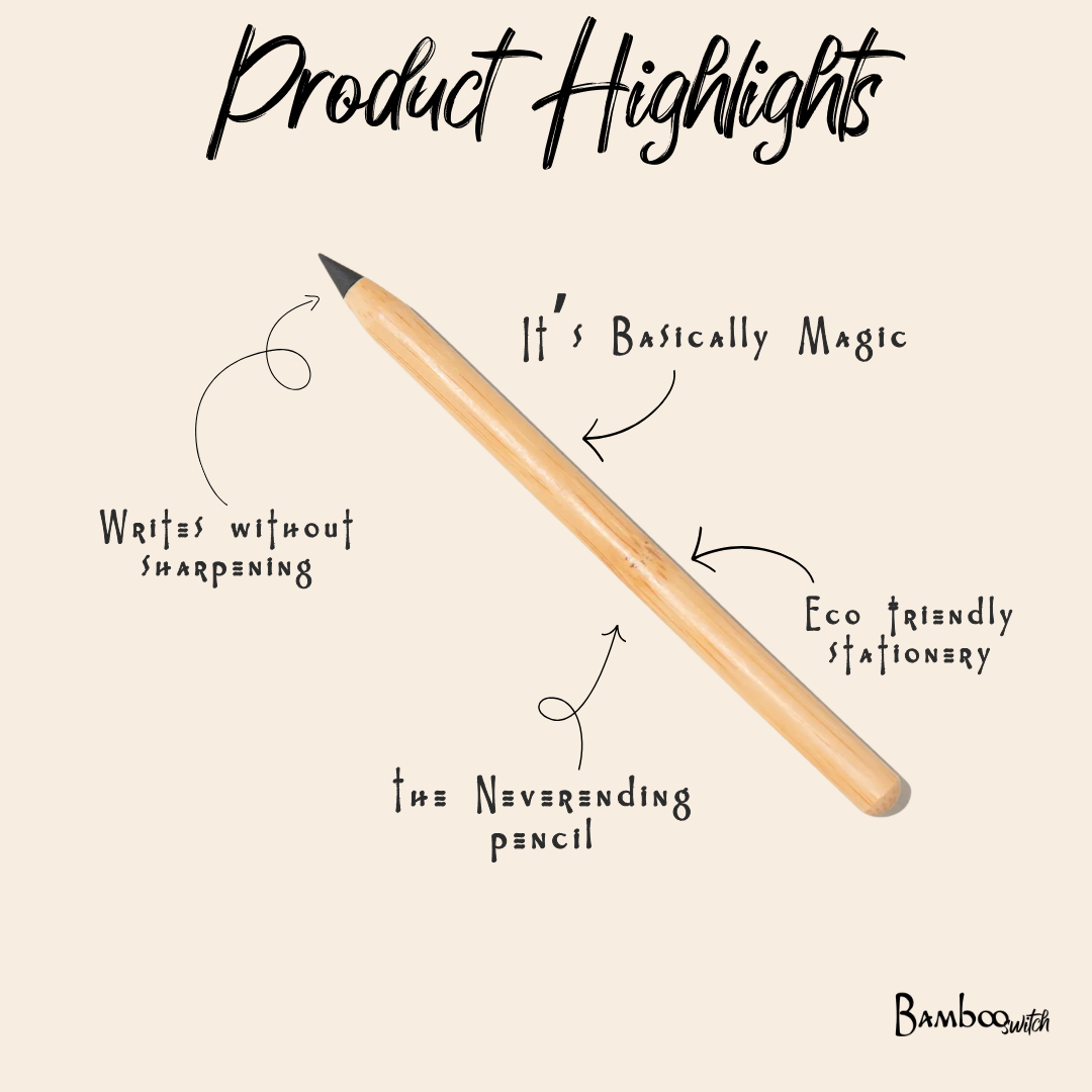 Never Ending Bamboo Pencil | POS | Earth Day Bestseller: Original Modern