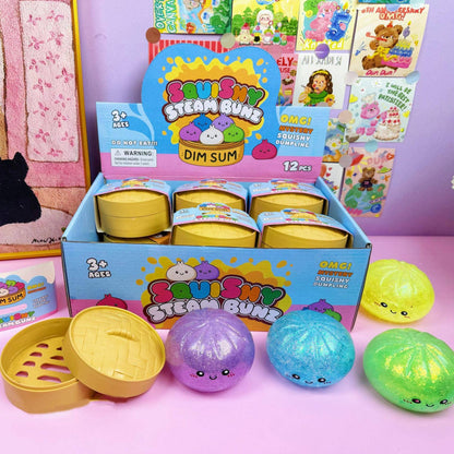 Glitter Bead Dumpling Shape Squishy Stress Relief Toy: Glitter Bead Emoji Dumpling / ONE SIZE