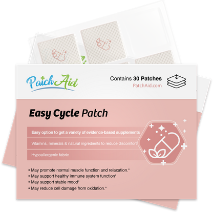 Easy Cycle Patch - Menstrual Relief & Hormone Support: 12-Pack with Display Case