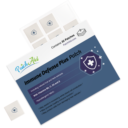 Immune Defense Plus Patch - Immune Support with Zinc & C, D: 12-Pack with Display Case