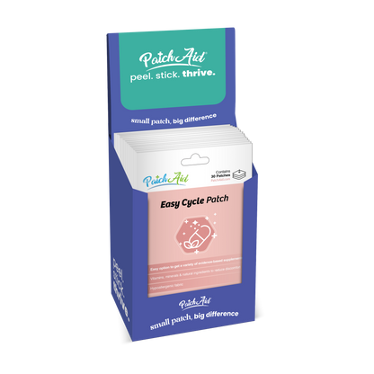 Easy Cycle Patch - Menstrual Relief & Hormone Support: 12-Pack with Display Case