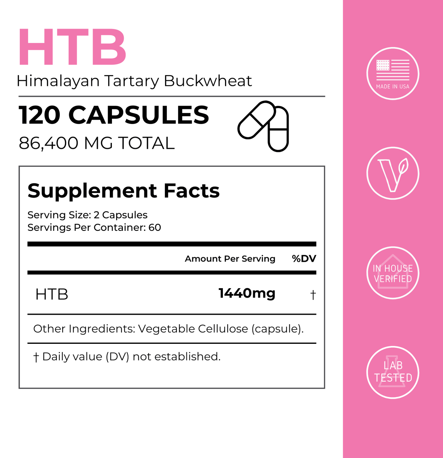Himalayan Tartary Buckwheat (HTB) Capsules